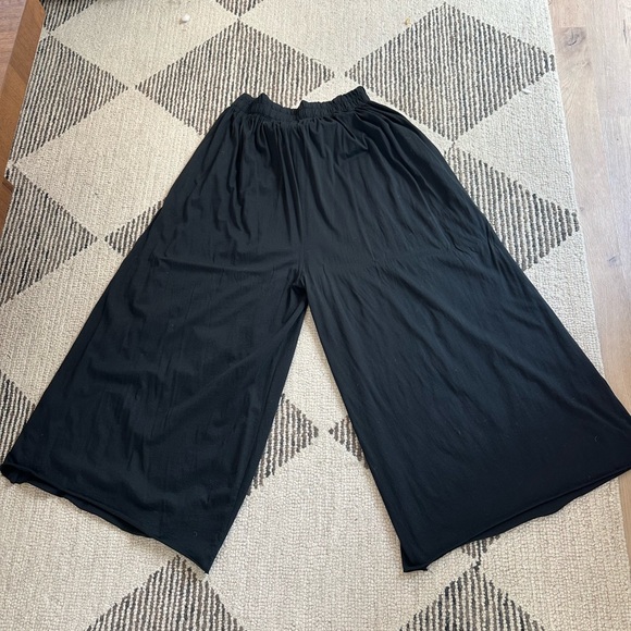Women's Lunya Organic Pima Black Wide Leg Pant size L - excellent condition - Picture 2 of 6